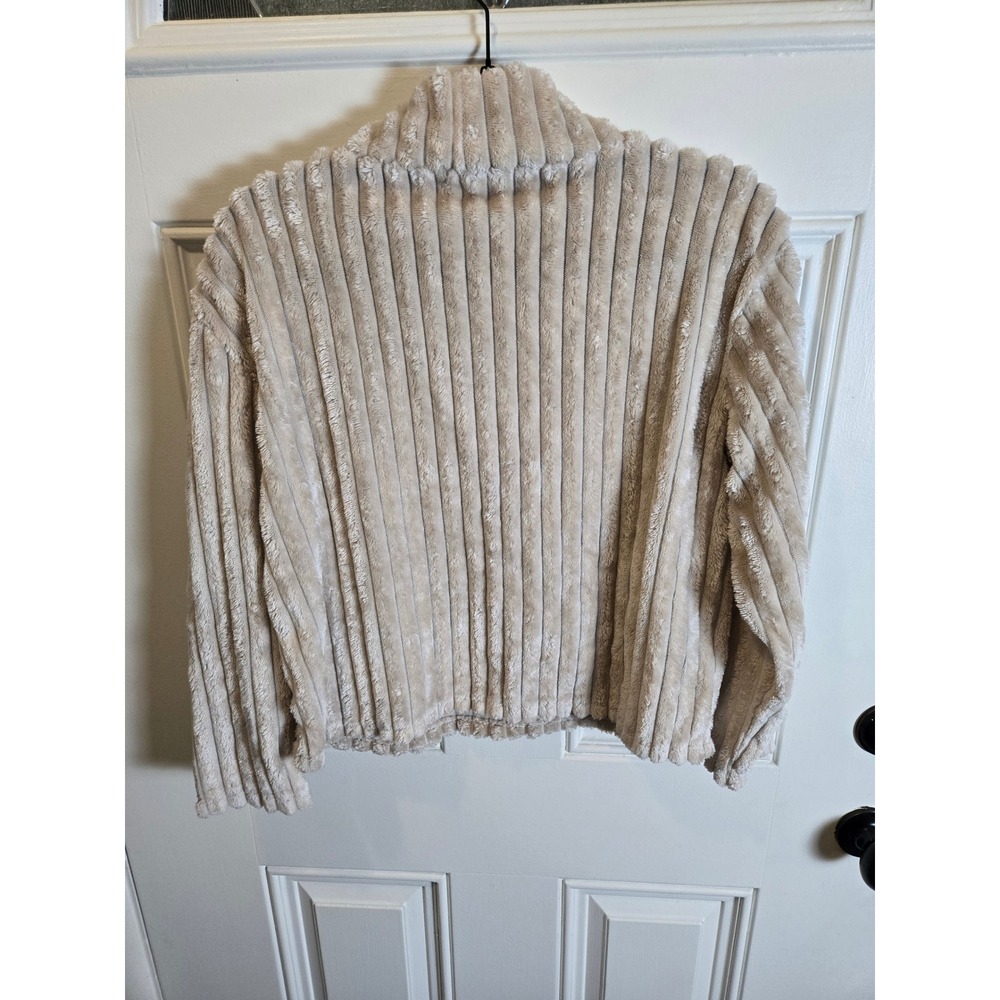 Planet Gold Juniors Cozy Mock Neck Ribbed Sweater Beige Medium A8JT595 - Picture 4 of 6
